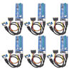 Picture of Optimal Shop PCI Express 16x to 1x Powered Riser Adapter Card w/60cm USB 3.0 Extension Cable and 4-Pin MOLEX to SATA Power Cable-GPU Riser Extender Cable-Ethereum Mining ETH (6 Pack 4 Pin)