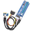 Picture of Optimal Shop PCI Express 16x to 1x Powered Riser Adapter Card w/60cm USB 3.0 Extension Cable and 4-Pin MOLEX to SATA Power Cable-GPU Riser Extender Cable-Ethereum Mining ETH (6 Pack 4 Pin)