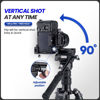 Picture of Fotopro Aluminum Video Fluid Head with Handle, Heavy Duty Vertical Horizontal Shooting Camera Tripod Head with Sliding QR Plate for DSLR Cameras Camcorders, Max Load 5kg/11 lbs, MH-6A Pro