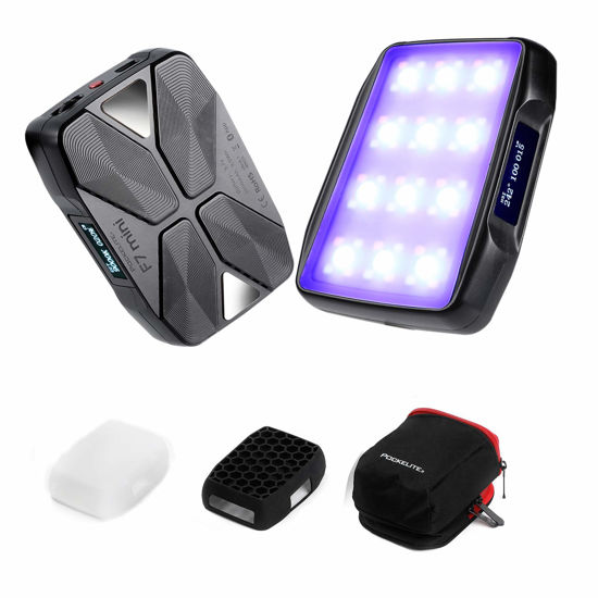 Picture of Falcon Eyes F7 Mini 5W RGB Pocket On Camera Light with Magnet Adsorption Function, Built-in Rechargeable Battery, App Control