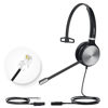 Picture of Yealink Phone Headsets for Office Phones YHS36 QD to RJ9 Wired Headset Compatible with Cisco Desk Phones 8800/7800/7900/6945 Series Landline Telephone Headset with Microphone -Mono/124g/2.1m Cable