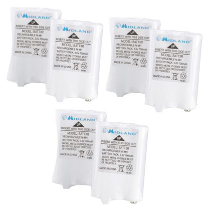 Picture of Midland Rechargeable Battery for LXT600, T50 T60 (6-Pack)
