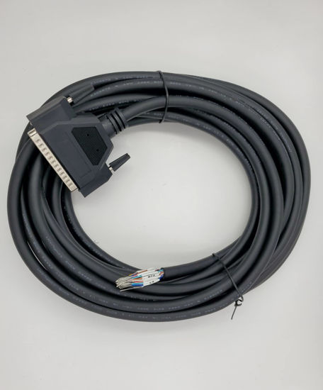 Picture of Compucableplususa.com Best Industrial Serial DB37 D-Sub 37 Pin RS232 Serial Cable with Bare Wire - 28 AWG with Black PVC Jacket. (25 Feet, Male)