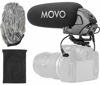 Picture of Movo VXR3030 Camera Shotgun Microphone - Supercardioid Microphone with Headphone Monitoring for DSLR's, Mirrorless, Recorders, and Camcorders