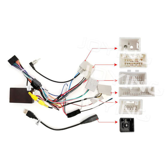 Picture of JOYING Radio Wiring Harness for Toyota Tundra, Sequoia, Sienna, 4runner, Prius, JBL Harness Adapter Plug and Play Support Factory SWC, Factory JBL Amplifier,Factory USB, Factory Reverse Camera(TU-S)