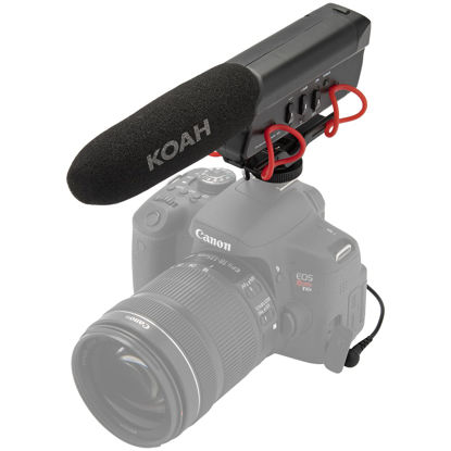 Picture of Koah Shotgun Camera Microphone - Professional On Camera Mic - Super Cardioid Condenser for Clear Live Audio - Compatible with Sony, Panasonic, Canon, Nikon, Fujifilm, Olympus Cameras