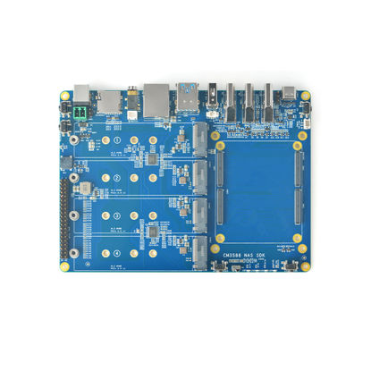 Picture of WayPonEV CM3588 NAS Network Storage CPU Module, 4/8/16/32GB RAM, up to 256GB eMMC, 8-core Rockchip RK3588 Chip - 6.0TOPS NPU for Cloud Server, Laptop Alternatives and AI Deep Learning (Carrier Board)