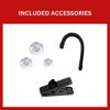 Picture of Sheepdog Covert Surveillance Listen Only Earpiece, 22-Inch Black Cable, 3.5mm Right Angle Connector, Uniform Wire Clip, Removable Retainer Ear Hook and 3-Pack Clear Situational Awareness Eartips
