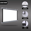 Picture of FUREMA 40" 50" 60" Manual Projector Screen HD, Home Theater Projector Movie Screen, Pull Down Projection Screen, Picture Quality, Wrinkle Free, Easy Roll Up (Size : 50inch-16:9)