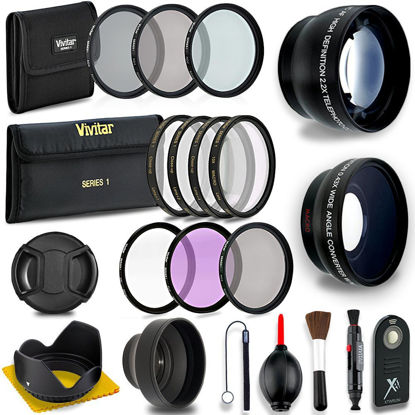 Picture of 52MM Professional Lens & Filter Bundle - Complete DSLR/SLR Compact Camera Accessory Kit - Lenses (Telephoto, Wide Angle), Filters (Macro, ND, UV, CPL, FLD), Cleaning Tools + More Accessories