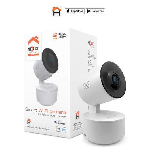 Picture of Nexxt Solutions Smart Wi-Fi Indoor Pan and Tilt Camera - 2K HD, Motion Detection, Night Vision, Two-Way Audio, Remote Access Alexa & Google Home Compatible | Camara de Seguridad