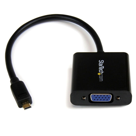 Picture of StarTech.com Micro HDMI® to VGA Adapter Converter for Smartphones / Ultrabook / Tablet - 1920x1080 - Micro HDMI Male to VGA Female (MCHD2VGAE2)