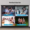 Picture of ZYXQQJ 30" 40" 50" 60" 70" Projector Screen HD Home Theater Projector Movie Screen Manual Pull Down Projection Screen, Public Display Screen(16:9,40inch)