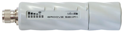 Picture of Mikrotik RouterBOARD Groove-52HPn 600MHz Atheros, 64MB, 1 LAN,built-in 2.4/5.8GHz 802.11a/b/g/n, OSL3, PoE.