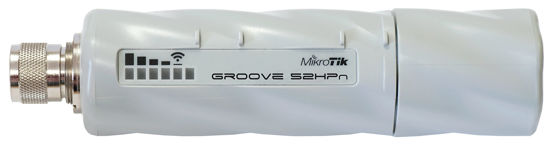 Picture of Mikrotik RouterBOARD Groove-52HPn 600MHz Atheros, 64MB, 1 LAN,built-in 2.4/5.8GHz 802.11a/b/g/n, OSL3, PoE.