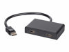 Picture of Monoprice 2-Port DisplayPort 1.2 to HDMI Multi-Stream Transport (MST) Hub, 4K@30Hz for 2 Displays, 21.6 Gbps Bandwidth, 11.8 Inch Cable, Black