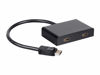 Picture of Monoprice 2-Port DisplayPort 1.2 to HDMI Multi-Stream Transport (MST) Hub, 4K@30Hz for 2 Displays, 21.6 Gbps Bandwidth, 11.8 Inch Cable, Black