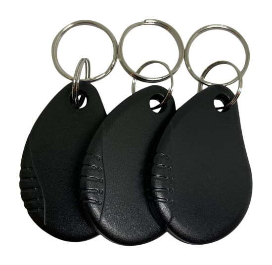 Picture of AuthorizID 25 - 26 Bit H10301 125 KHz Proximity Black Leaf Fobs Wiegand T5577 chip. Compatible with 1386 1326 7610 1586 1391 and 1346. Works with Nearly All Access Control Systems. Free tech Support.