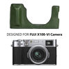 Picture of MUZIRI KINOKOO Fuji X100VI Case, Genuine Leather Protective Half Case Compatible for Fujifilm X100VI Camera - with Opening Bottom and Hand Grip Design - Green