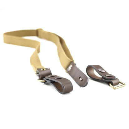 Picture of Billingham Waist Strap Attachment (Khaki Webbing / Chocolate Leather)