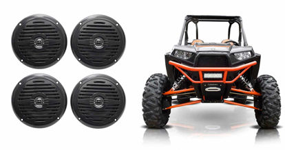 Picture of Rockville (4) MS525B 5.25" 800 Watt Waterproof Speakers for Polaris RZR/ATV/UTV