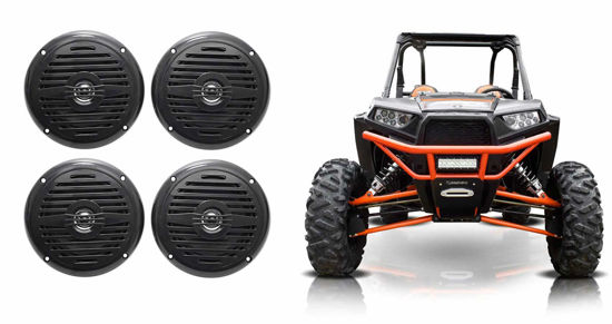 Picture of Rockville (4) MS525B 5.25" 800 Watt Waterproof Speakers for Polaris RZR/ATV/UTV