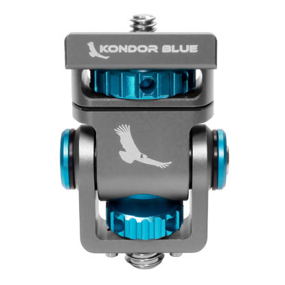 Picture of KONDOR BLUE Swivel 360° and Tilt 170° Camera Field Monitor Mount with Arri 3/8" Anti Twist Pin | Supports Sizes up to 10" or 1.2KG | (Pan/Tilt)