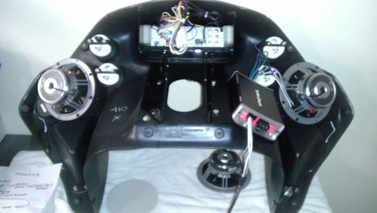 Picture of Kustom cycle parts Harley Davidson Amplifier Wiring Kit and Mounting Bracket for 98-13 Road Glide with PBR300X2 or PBR300X4