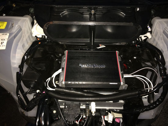 Picture of Amplifier Mount fits 2014 to Present Harley Davidson Batwing Wiring kit and amp Mount Compatible with Rockford Fosgate PBR400X4D or pbr300x2 or pbr300x4WILL NOT FIT 2013 & Older Bikes