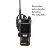 Picture of Turtleback Carry Holder for Kenwood VP6000 Viking 6000 Fire and Police Two Way Radio Belt Clip Holster Case, Black Leather Pouch with Heavy Duty Rotating Ratcheting 2.25" Belt Loop Made in USA