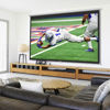Picture of ZYXQQJ Manual Pull Down Projector Screen HD Retractable Movie Screen 40" 50" 60" 72" Projection Screen 4K for Indoor Outdoor(16:9,40inch)