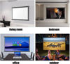 Picture of ZYXQQJ Manual Pull Down Projector Screen HD Retractable Movie Screen 40" 50" 60" 72" Projection Screen 4K for Indoor Outdoor(16:9,40inch)