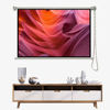 Picture of ZYXQQJ Manual Pull Down Projector Screen 40" 50" 60" Movie Screen 16:9 4:3 4K HD Retractable Ceiling Wall Mount Projection Screen(16:9,40")