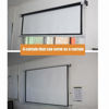 Picture of ZYXQQJ Manual Pull Down Projector Screen 40" 50" 60" Movie Screen 16:9 4:3 4K HD Retractable Ceiling Wall Mount Projection Screen(16:9,40")