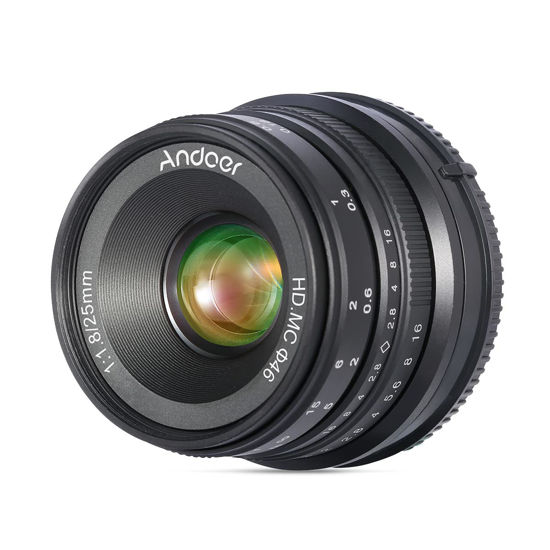 Picture of Andoer 25mm F1.8 APS-C Manual Focus Camera Lens Large Aperture Wide Angle Replacement for Sony E-Mount Mirrorless Cameras A7III/A9/NEX 3 3N/NEX 5 5T 5R/NEX 6 7/A5000/A5100/A6500/A6400/A6300/A6100