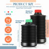 Picture of GlikCeil 3 Pcs 1000ml Darkroom Chemical Storage Bottles Foldable Liquid Container Film Photo Developing Processing Equipment Anti Oxidation Storage Laboratory Accessories, Black