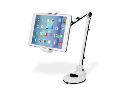 Picture of Siig CE-MT1X12-S1 Full Motion Easy, Adjust Universal Tablet, Desk Mount for 7",12", White