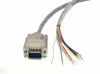 Picture of 15 Foot DB9 Male to Blunt End RS232 Extension Serial Cable - 24 AWG with Grey PVC Jacket - Made in USA by Custom Cable Connection