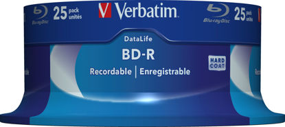Picture of Verbatim BD-R SL Datalife - Blu-ray Disc 25 GB, 6X Burning Speed, Scratch Protection, 25-Pack Spindle, 99999