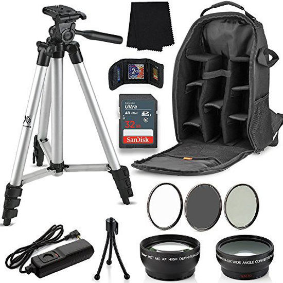 Picture of Professional 58MM Accessory Bundle Kit for Canon T6i T6 T6s T5i T5 T4i T3i T2i T1i 60D, 12 Piece Lightweight, Compact Accessories for Canon