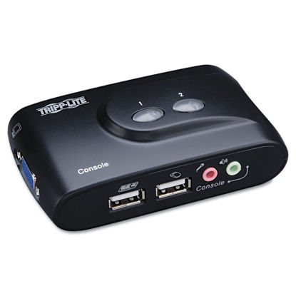 Picture of Tripp Lite B004-VUA2-K-R 2 Port USB KVM Switch w Audio and Cables