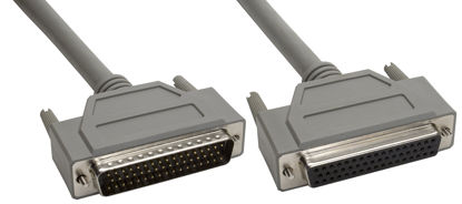 Picture of Amphenol CS-DSDMDB50MF-005 50-Pin DB50 Deluxe D-Sub Cable, Shielded, Male/Female, 5', Gray