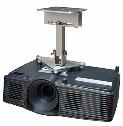 Picture of PCMD, LLC. Projector Ceiling Mount Compatible with Optoma EH412 EH412ST GT1080HDR HD27H HD29HST HD39HDR with Lateral Shift Coupling (8-Inch Extension)