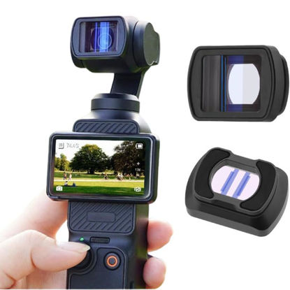 Picture of CoyKtonty 1.15 X Anamorphic Lens/Magnetic Movie Lens for DJI Pocket 3, Cinematic Flare Effect HD Double-Sided Multilayer Anti-Reflective Coating