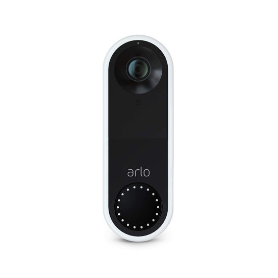 Picture of Arlo Essential Wired Video Doorbell - HD Video, 180 degrees View, Night Vision, 2 Way Audio, Direct to Wi-Fi No Hub Needed, Wired, White (Renewed)