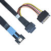 Picture of LetLinkSo PCIe 5.0 MCIO x4 to EDSFF E1 E3 Cable for E1.S E1.L E3.S E3.L SSD with 15P Power, 2.1ft(65 cm)