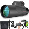 Picture of Monocular 12x56 High Power Monocular Telescope for Adults with Smartphone Adapter, FMC Lens & BAK4 Prism, for Bird Watching, Hunting, Hiking, Camping and Concerts(Grey)