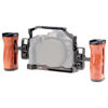 Picture of Foto4easy r50 cage for Canon R50 Camera with Quick Release Plate for Arca-Swiss,Includes Dual Universal Side Wooden Handle