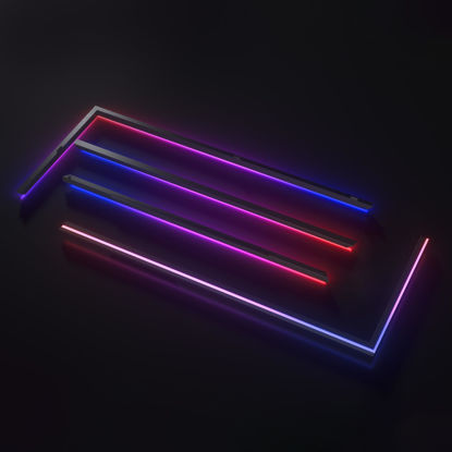 Picture of Phanteks NV7 Premium DRGB Kit, 4X D/A-RGB LED modules for NV7 Outer Frame, 1x D/A-RGB Power hub Included (Black)