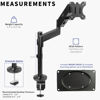 Picture of VIVO Heavy Duty Articulating Single Pneumatic Spring Arm Desk Mount Stand, Fits 17 to 32 inch Standard Screens or 43 inch Ultrawides up to 26.4 lbs with Maximum VESA 200x100mm, STAND-V101H